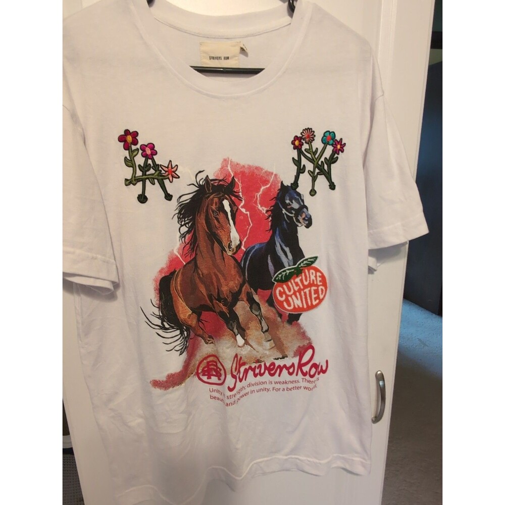 Strivers Row Prism Short Sleeve Culture United Tee Mens Large Embroidered Accent